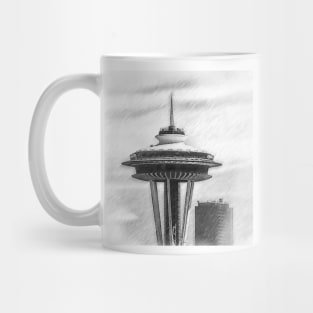 Space Needle Sketched Mug